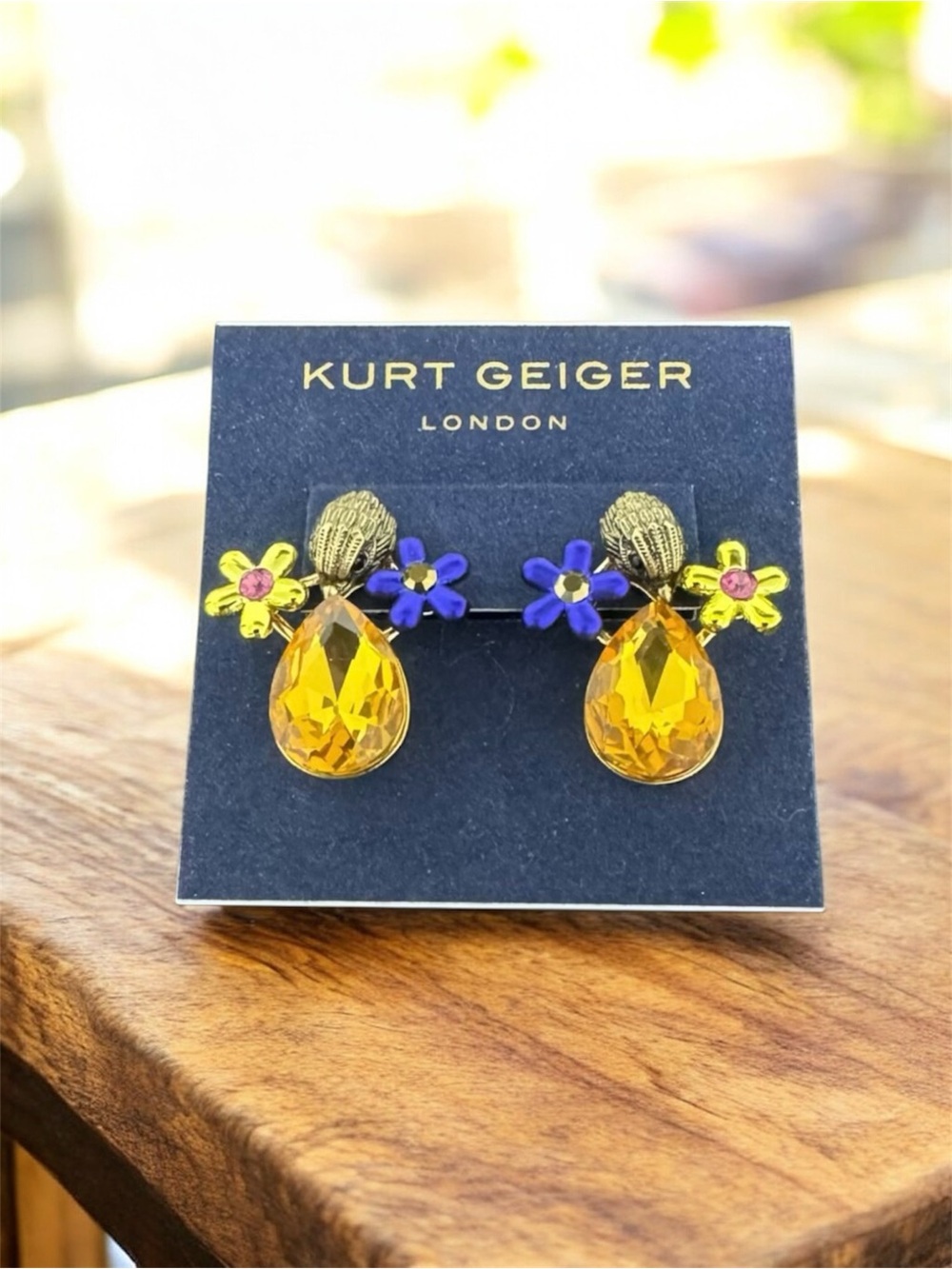 Kurt Geiger Floral Crystal Earrings